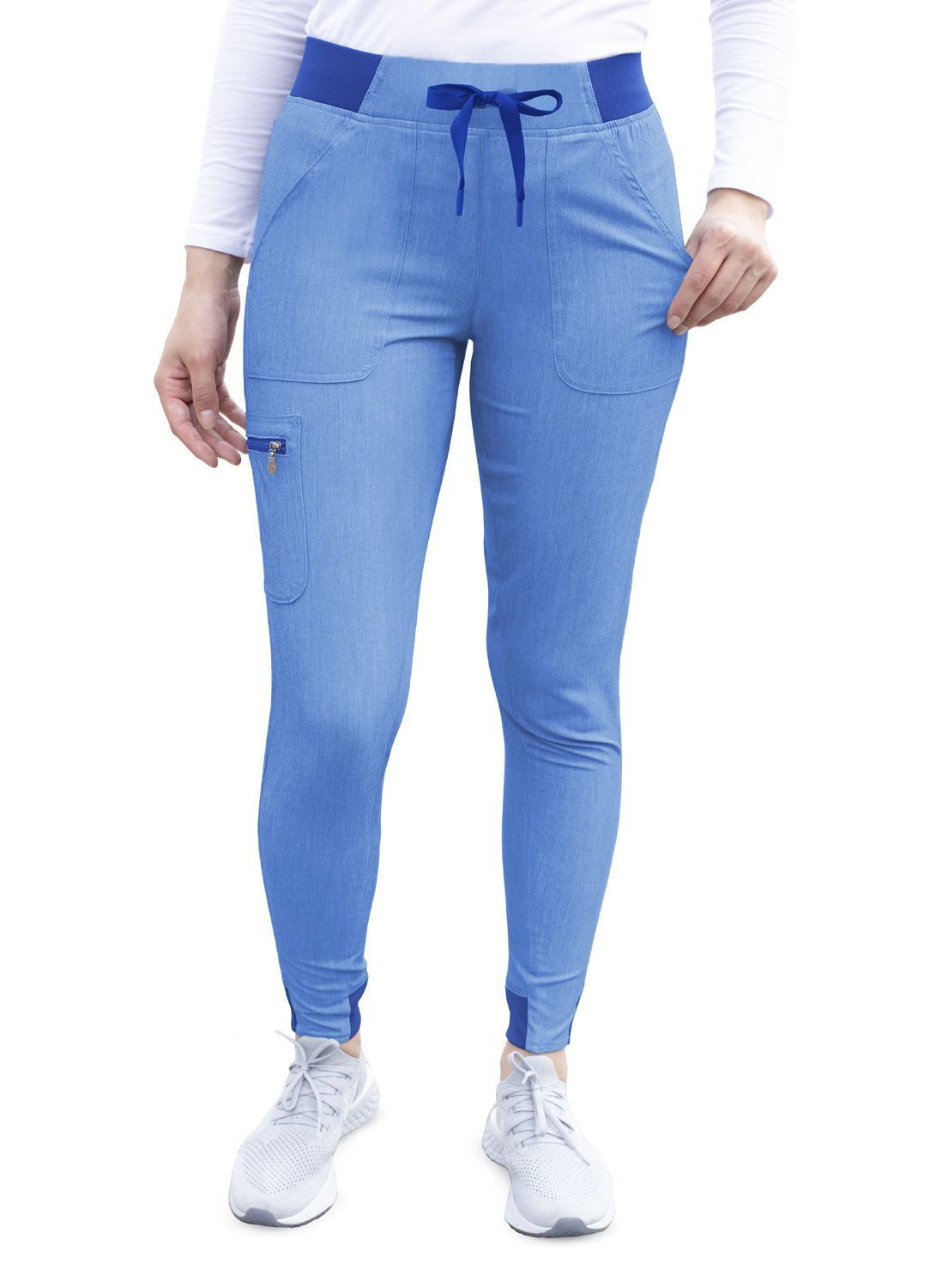 (ADAR) Women's Modern Athletic Jogger Scrub Set